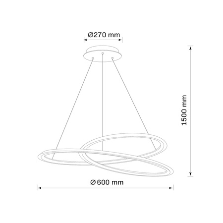 Stropní závěsné svítidlo LED 44W 5300lm 4000K neutrální 120° černá TANGO Sanico Goldlux