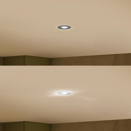 Zapuštěná LED 5W 550lm 4000lm Neutrální neutrální pohyblivá kulatá černá stmívatelná 3STEP SceneSwitch Cilantro Philips