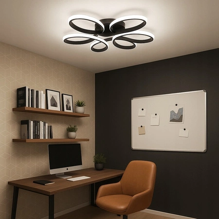 GALAXIS VIRGO 72W LED stropní svítidlo černé + dálkové ovládání