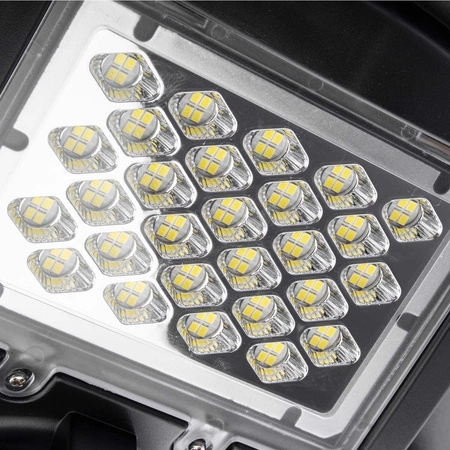 Pouliční lampa LED solární lucerna 150W IP65 mikrovlnný pohybový senzor + dálkový ovladač + držák