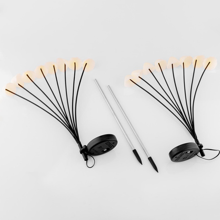 2x Solární LED lampa IP65, 3000K CARI LUMILED