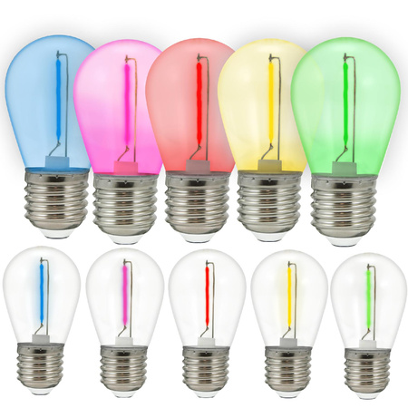 Venkovní zahradní girlanda barevná 6W 2700K teplá 10x E27 černá IP44 PARTY Sanico Goldlux