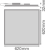 LED panelové stropní svítidlo 32W 5160lm 3000K teplé povrchové montáže Flush Mounted White 62x62cm Flex Ledvance