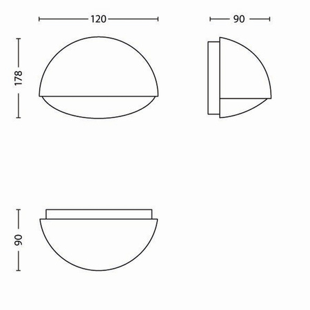 LED zahradní lampa nástěnná lampa DUST myGarden 3W 2700K IP44 antracit PHILIPS