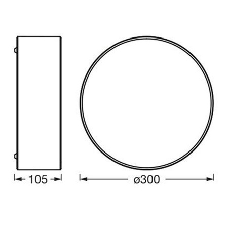 Stropní svítidlo Plafond E27 černé 30cm Orbis Ledvance