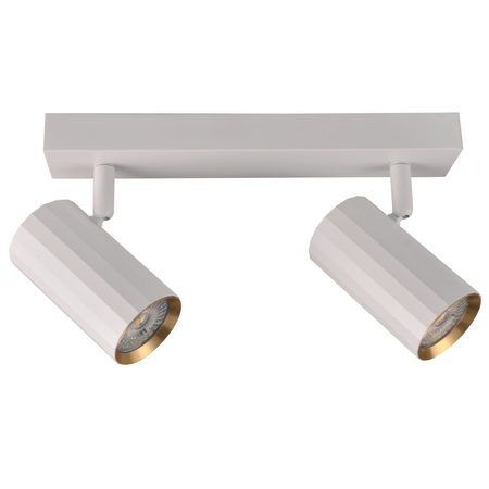 Nástěnné a stropní bodové svítidlo 2x GU10 White Gold NICEA Sanico Goldlux