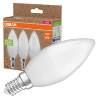 3x LED žárovka B37 Candle E14 4,9W = 40W 470lm 2700K Warm 220° PCR LAMPS Osram
