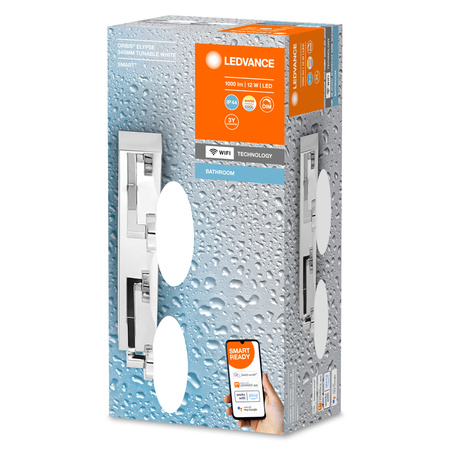 LED koupelnové zrcadlové svítidlo LED ORBIS Elypse 12W 1000lm Teplá bílá-Studená bílá 34cm SMART+ WiFi LEDVANCE