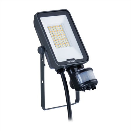 LED reflektor 20W 2400lm 3000K/4000K/6500K IP65 se senzorem pohybu černý PHILIPS LEDINAIRE