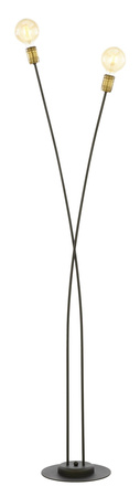 LUCE Stojací stojací lampa 2xE27 160cm Loft Black and Gold Jupiter