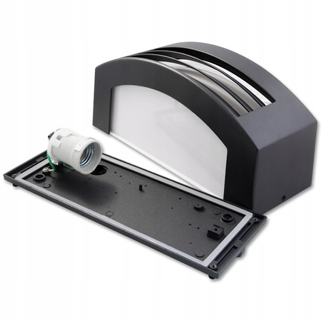 Zahradní nástěnné svítidlo. elevace. venkovní svítidlo E27. tmavě šedá IP54