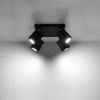 Svítidlo pro povrchovou montáž MERIDA 4 4xGU10 Reflektor halogenový pohyblivý minimalistický černý SOLLUX