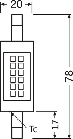 LED žárovka R7s 78mm 7W 806lm 2700K Warm 300° OSRAM