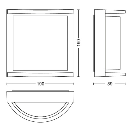 Zahradní lampa LED nástěnná lampa SAMONDRA myGarden 12W 4000K IP44 Antracit PHILIPS