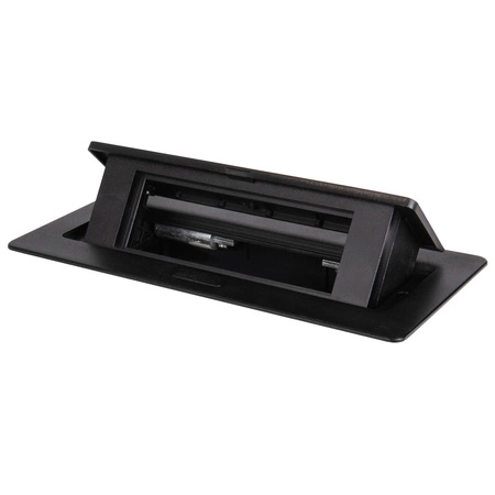 Podlahová krabice Obdélníková krabice s elektrickými zásuvkami černá OFFICE+ Kanlux