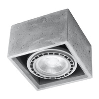 Svítidlo pro povrchovou montáž QUATRO 1 GU10 ES111 Spot Square Grey SOLLUX