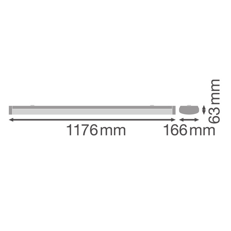 32W 4160lm 3000K teplé stmívatelné bílé lineární LED páskové svítidlo
