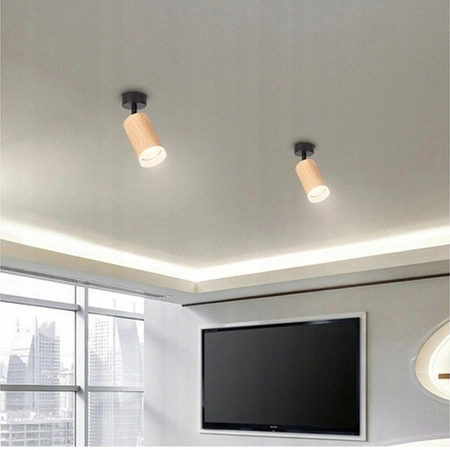 Nástěnné svítidlo Reflektor Nástěnné svítidlo GU10 Moving Black Brown Woody Masterled