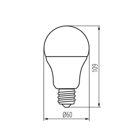 LED žárovka E27 A60 9,5W = 75W 1050lm 3000K teplá bílé Kanlux
