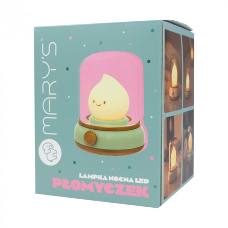 Dětské noční světlo LED 3W 1800-3000K teplé dobíjecí 800mAh zelené MARY'S FLAME