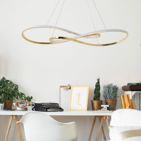 LED závěsné stropní svítidlo závěsné 50W 7800lm 4000K neutrální zlatá Zumba Sanico Goldlux