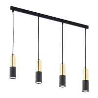 ELIT BLACK Lustr Závěsné stropní svítidlo Černá a zlatá Moderní 4xGU10 4367 TK Lighting