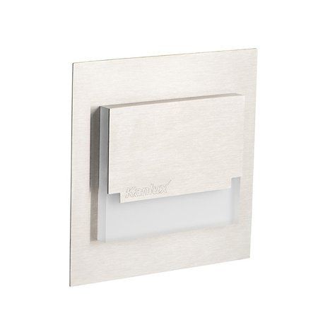 Schodišťové svítidlo LED 0,8W 13lm 3000K Warm Square Silver Sabik Kanlux