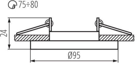 Stropní bodové svítidlo pod omítku nastavitelné GU5.3 GU10 kulaté černé Morta Kanlux