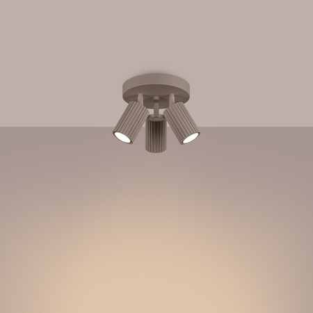 Stropní plafonové svítidlo 3x GU10 Hliník Taupe Carbon Deep Space SL.1768 Sollux