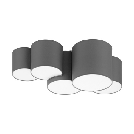 Stropní svítidlo MONA GRAY Plafond White Graphite Modern 5xE27 4393 TK Lighting