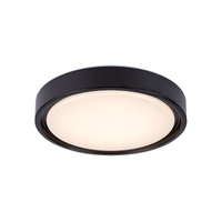 Plafond LED stropní světlo pro povrchovou montáž 28W 1300lm 2700-5000K CCT RGB stmívatelné dálkové ovládání časovač se senzorem pohybu černá minimalistická Foster Rabalux