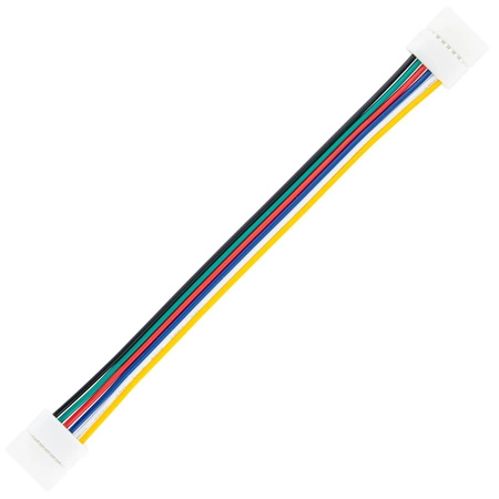 Konektor pro LED pásek 6PIN RGB+CCT nacvakávací oboustranný s 12mm kabelem