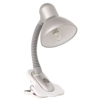 Stolní stolní lampa Školní kancelářská noční lampa Nastavitelná E27 Stříbrná Suzi Kanlux