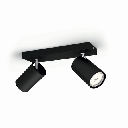 KOSIPO stropní svítidlo Reflektor 2x GU10 černý Pohyblivý PHILIPS