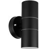Zahradní nástěnná lampa GU10, IP44 nastavitelné nahoru a dolů Černá ZINNIA LUMILED