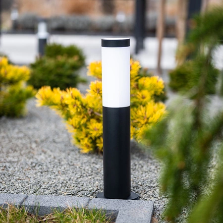 Venkovní zahradní lampa E27, LED sloupek 45cm Černá LILIUM LUMILED