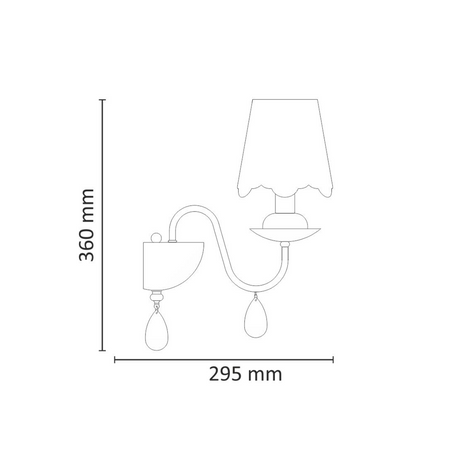 FABRIZIA E14 nástěnná lampa bílá 36cm - GOLDLUX (Polux)