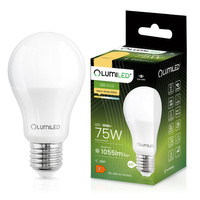 Žárovka LED E27, A60 10W = 75W 1055lm 3000K Teplá bílá 260° LUMILED