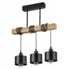 Masterled Stropní svítidlo 3x E27 Černohnědá závěsná lampa Elza