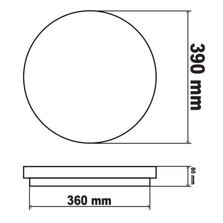 LED stropní svítidlo do koupelny ORLANDO 24W IP44 4000K se senzorem pohybu a soumraku