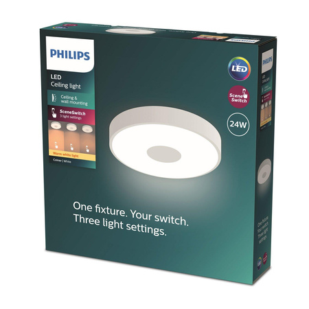 Stropní svítidlo LED Plafond 24W 2700lm 2700K SceneSwitch White Coiner Philips