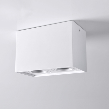 Přisazené stropní svítidlo Hadar Q2 2xGU10. pohyblivé. obdélníkové. bílé