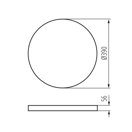 Plafond LED stropní panel Povrchová svítidla 20W 2060lm CCT RGB Round Black Dimmable S Kanlux