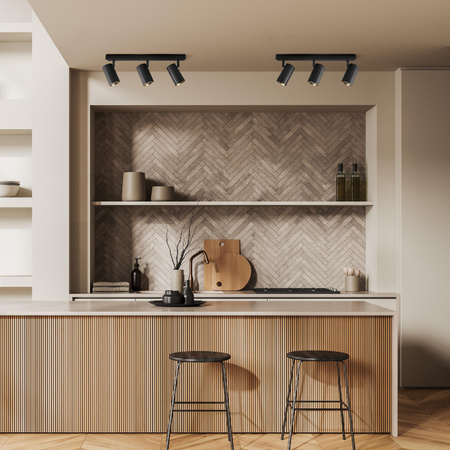 Nástěnné a stropní bodové svítidlo 3x GU10 Black Gold NICEA Sanico Goldlux