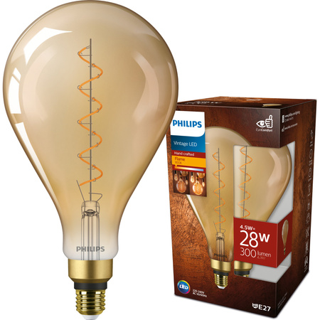 LED žárovka E27 A160 4.5W = 28W 300lm 1800K Teplá bílá vlákno jantarové PHILIPS