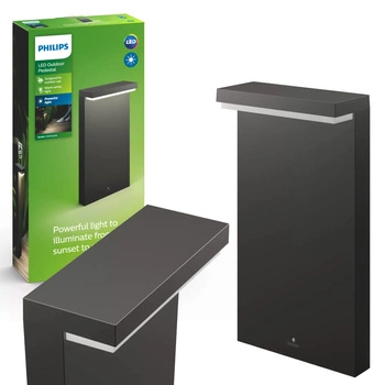 Venkovní LED zahradní svítidlo BUSTAN myGarden 2x4.5W 2700K IP44 Tyč 40cm Antracit PHILIPS