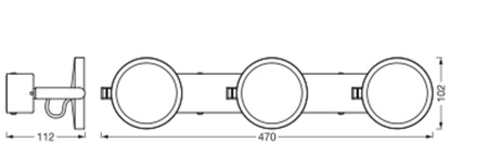 Nástěnné stropní svítidlo LED do koupelny 20W 700lm CCT 45cm IP44 Stmívatelné stříbrné SMART+ WiFi Sun@Home Ledvance