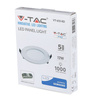 Zapuštěný LED panel pod omítku 12W 3000K PREMIUM Round SAMSUNG CHIP FLICKER FREE VT-612RD V-TAC