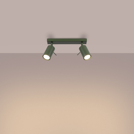 Bodové reflektorové stropní svítidlo Tuba 2x GU10 Olive Ring Bittersweet Shimmer SL.1501 Sollux