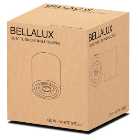 Přisazené svítidlo HALOGEN Aluminium Black SPOT TUBE 10cm pro LED GU10 Bellalux